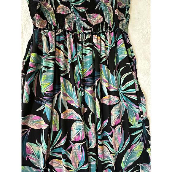 NWT Torrid Crepe Midi Smocked Coverup Jumpsuit Romper 5 5X - Picture 3 of 9